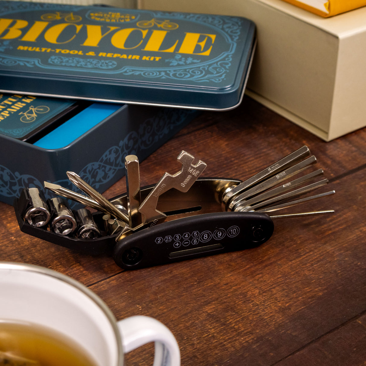 The Gentleman’s Emporium Bicycle Tin Set – Multi-Tool & Puncture Repair Kit