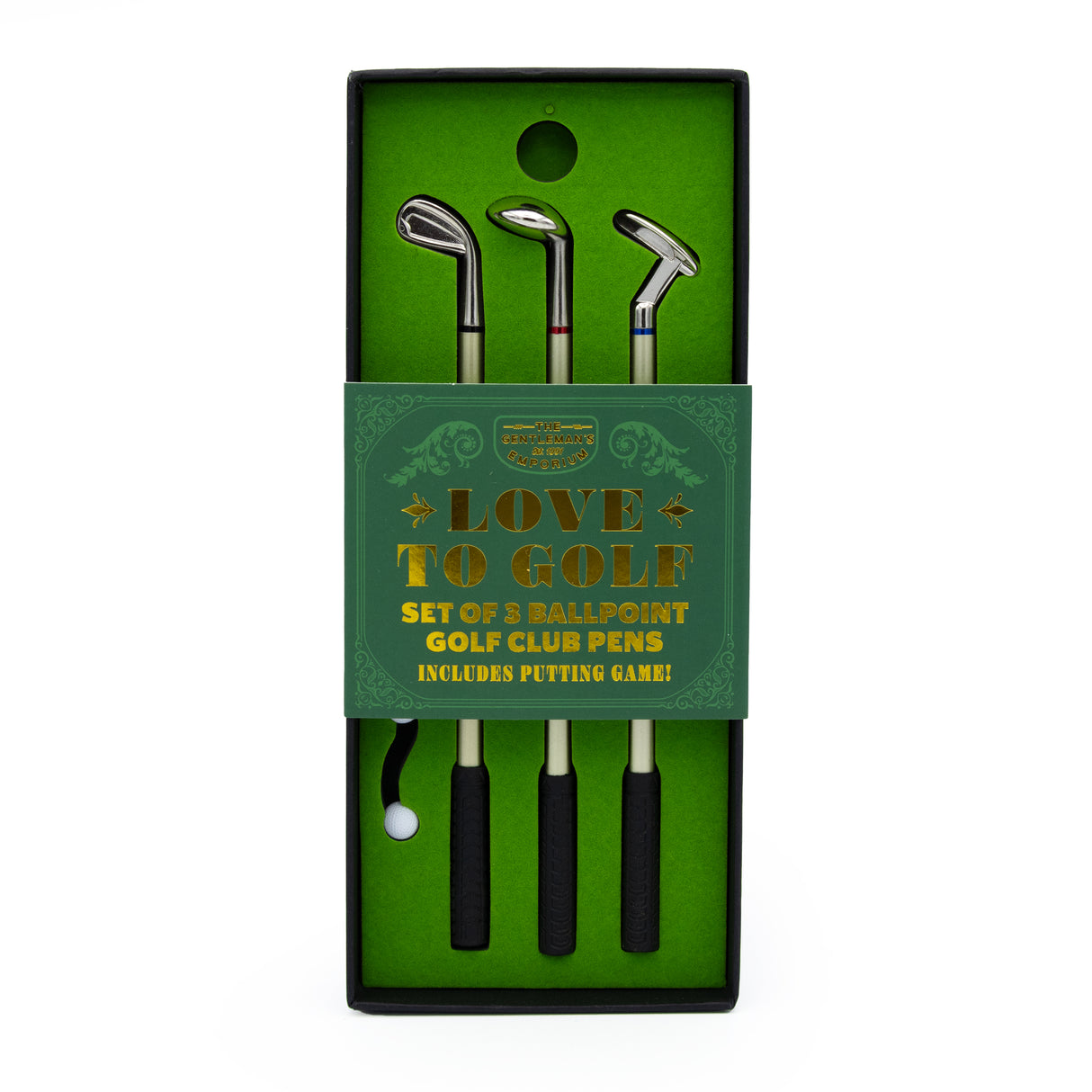 The Gentleman’s Emporium “Love to Golf” Novelty Pens and Mini Golf Game
