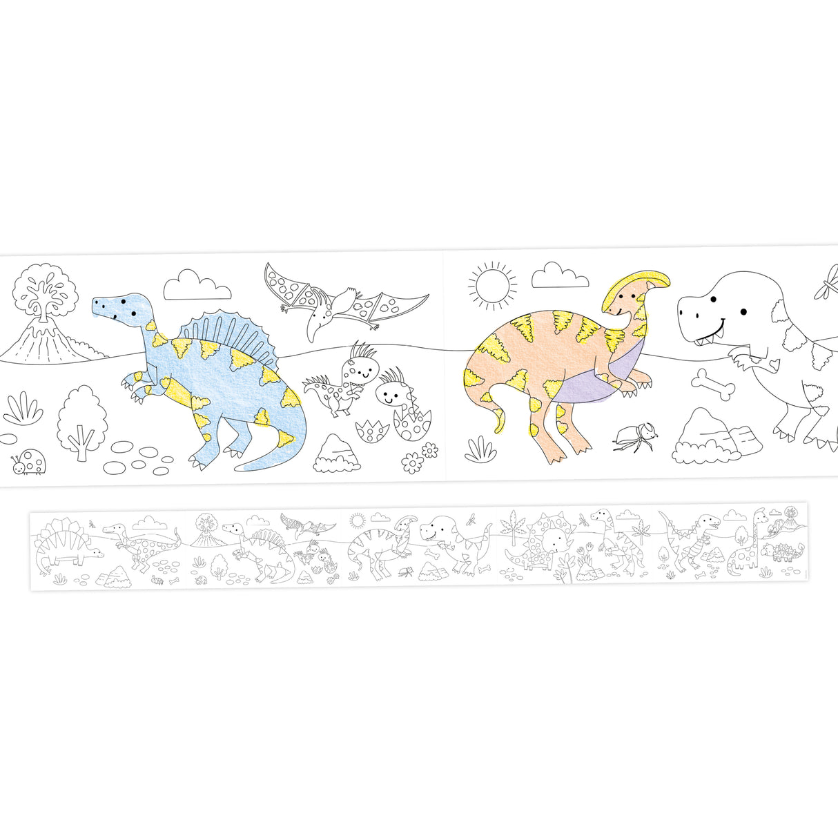 Colour Your Own 3m Dinosaur Poster – Sticky-Backed Screen-Free Activity for Kids