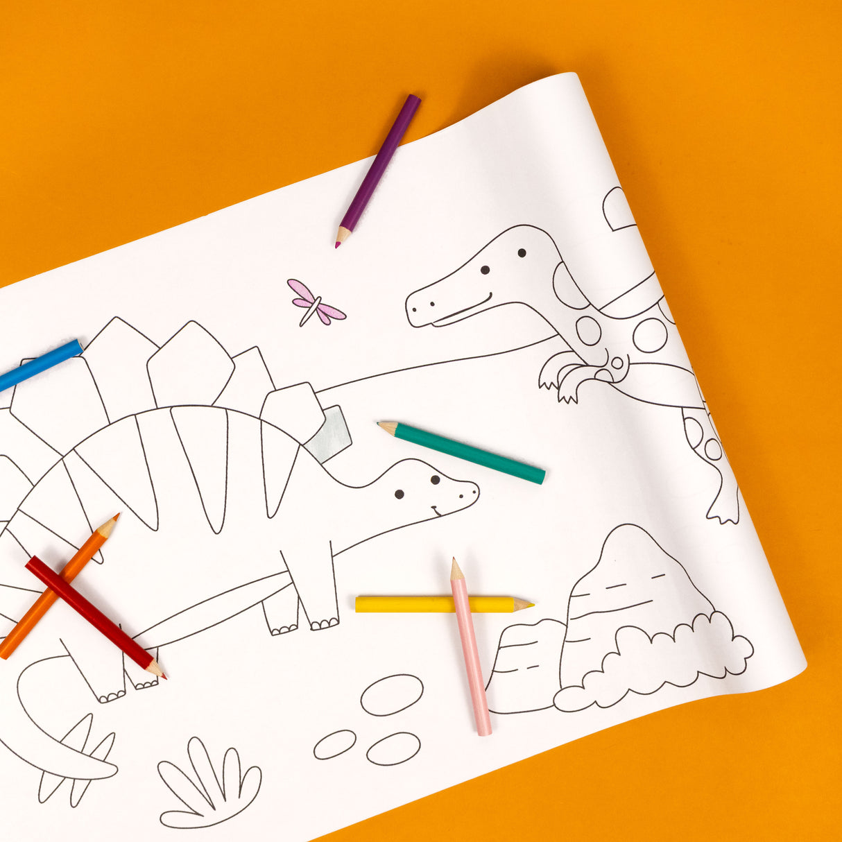 Colour Your Own 3m Dinosaur Poster – Sticky-Backed Screen-Free Activity for Kids