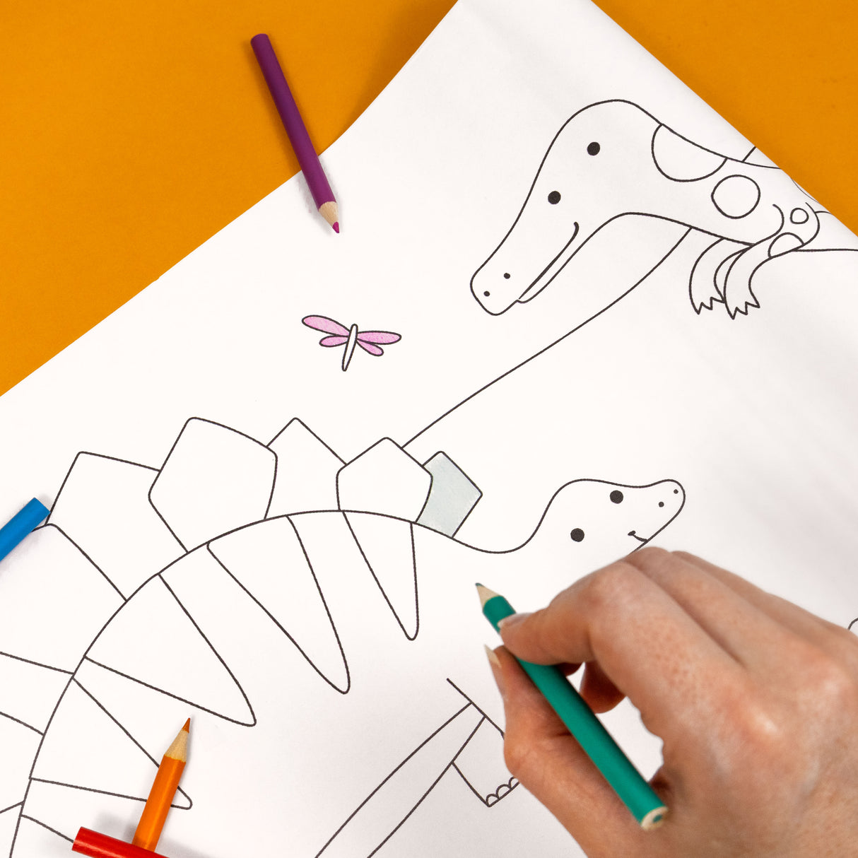 Colour Your Own 3m Dinosaur Poster – Sticky-Backed Screen-Free Activity for Kids