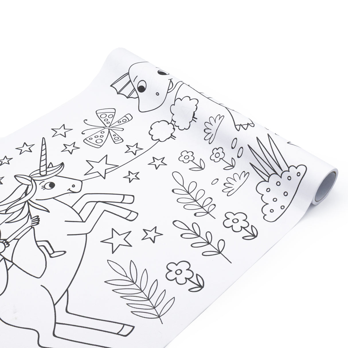 Colour Your Own 3m Magical Creatures Poster – Unicorns, Castles & Rainbows Activity