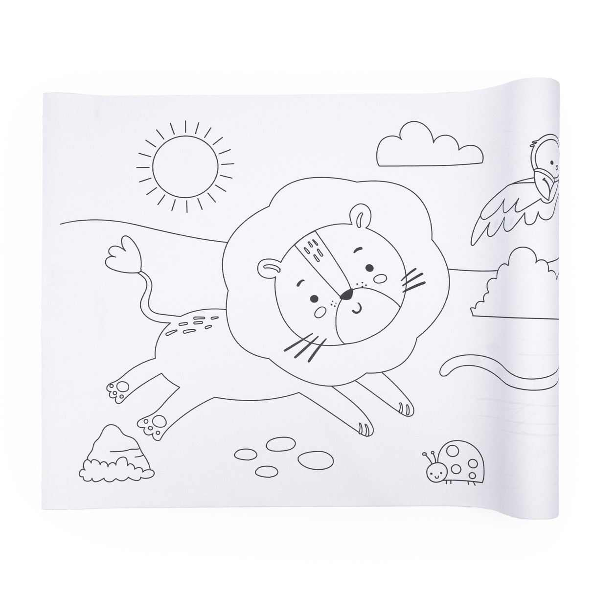 Colour Your Own 3m Jungle Animals Poster – Monkeys, Tigers, Parrots & Elephants