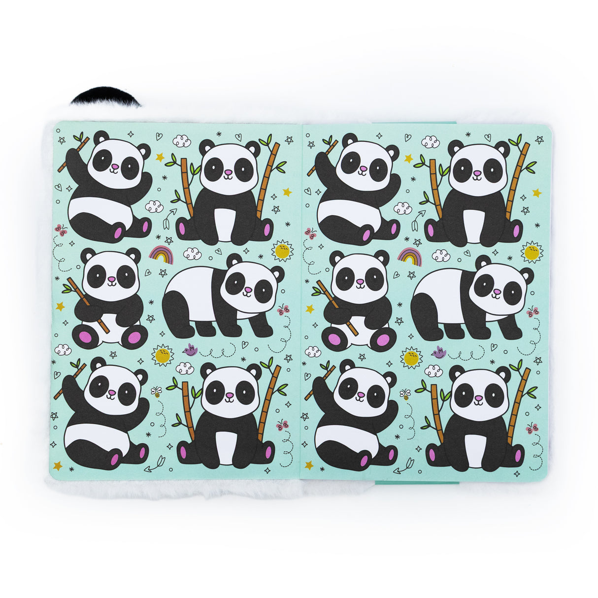 Panda Plush Notebook – Soft A5 Lined Journal for Kids