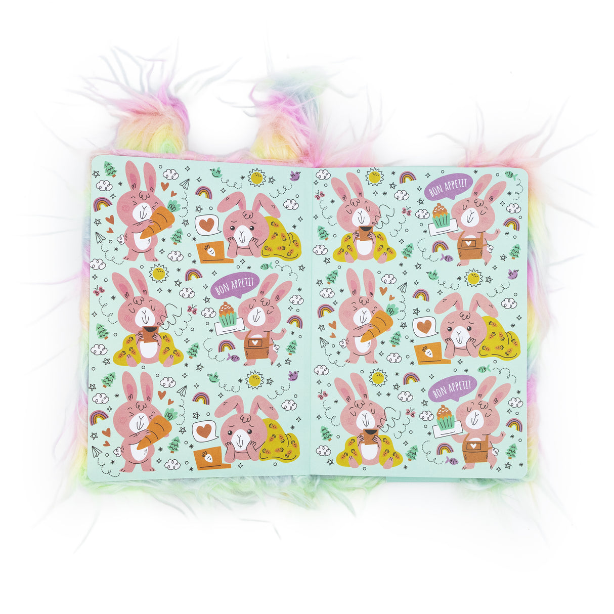 Scruffy Rabbit Plush Notebook – Soft Cover Journal for Kids