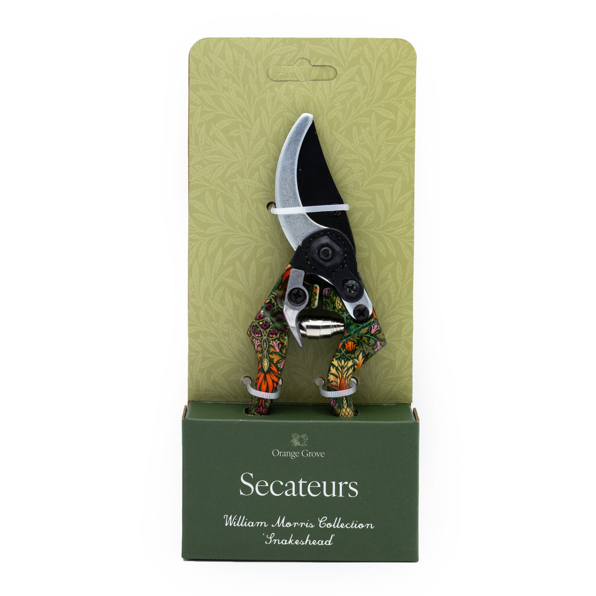 Orange Grove Secateurs - William Morris Snakeshead Design