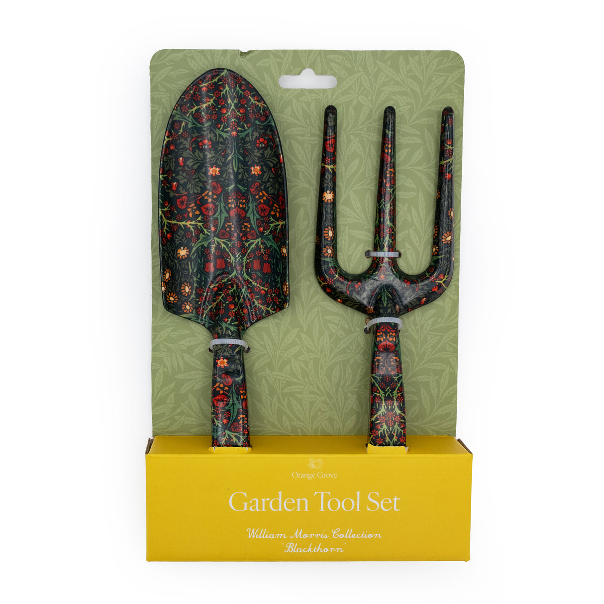 Orange Grove Fork and Trowel Garden Tool Set - William Morris Design