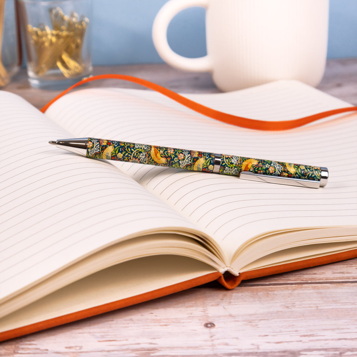 William Morris Strawberry Thief Ballpoint Pen in Gift Box