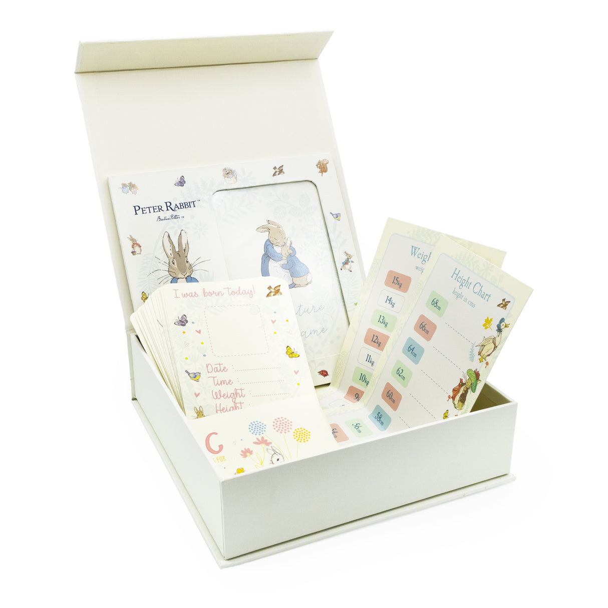 Peter Rabbit Baby Gift Box - Keepsake Frame, Milestone Cards & Handprint Kit