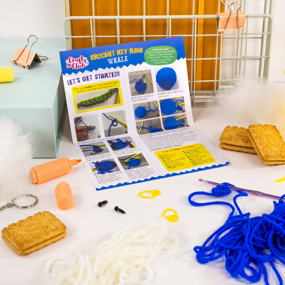 Make Your Own Crochet Key Ring Kit - Whale