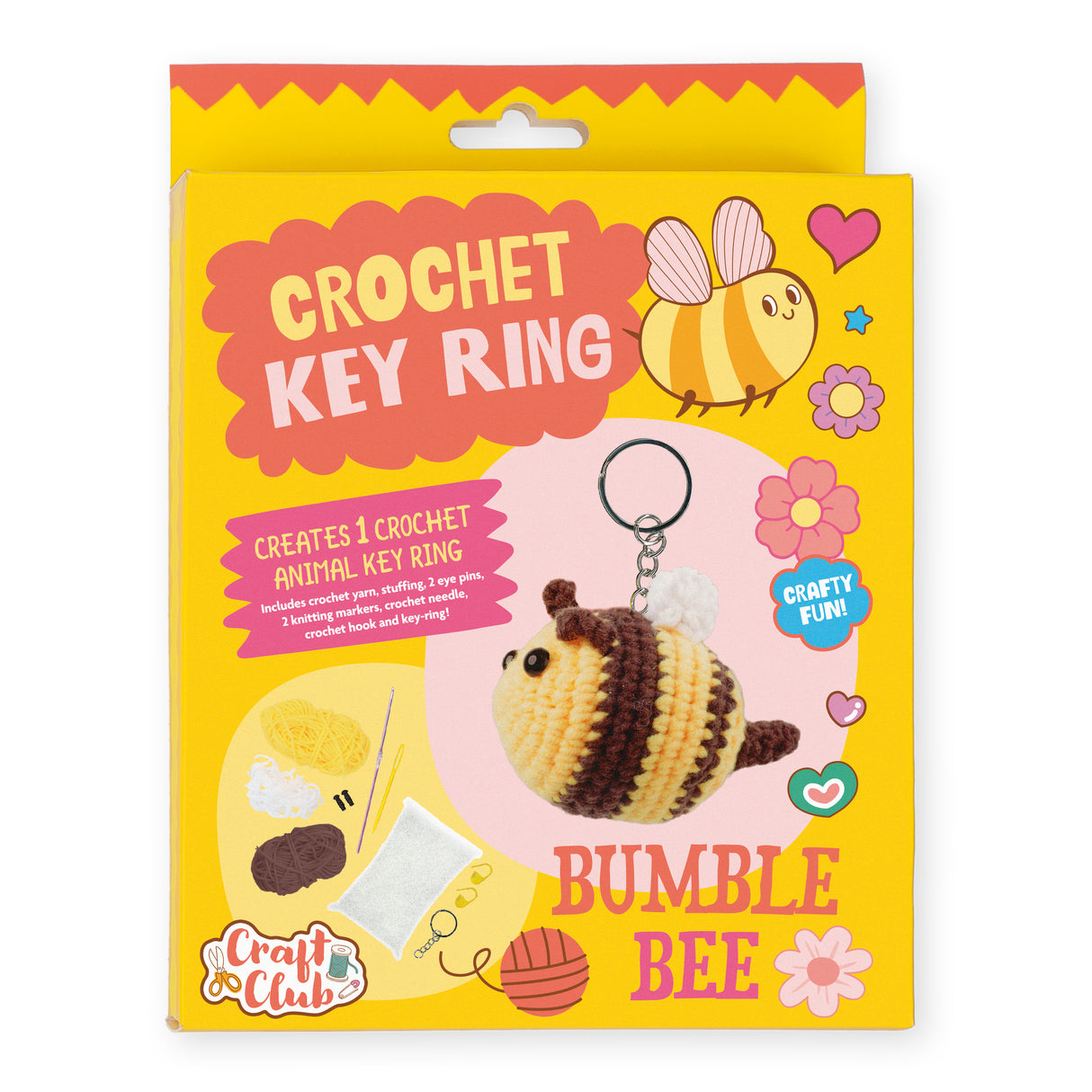 Make Your Own Crochet Key Ring Kit - Bumblebee