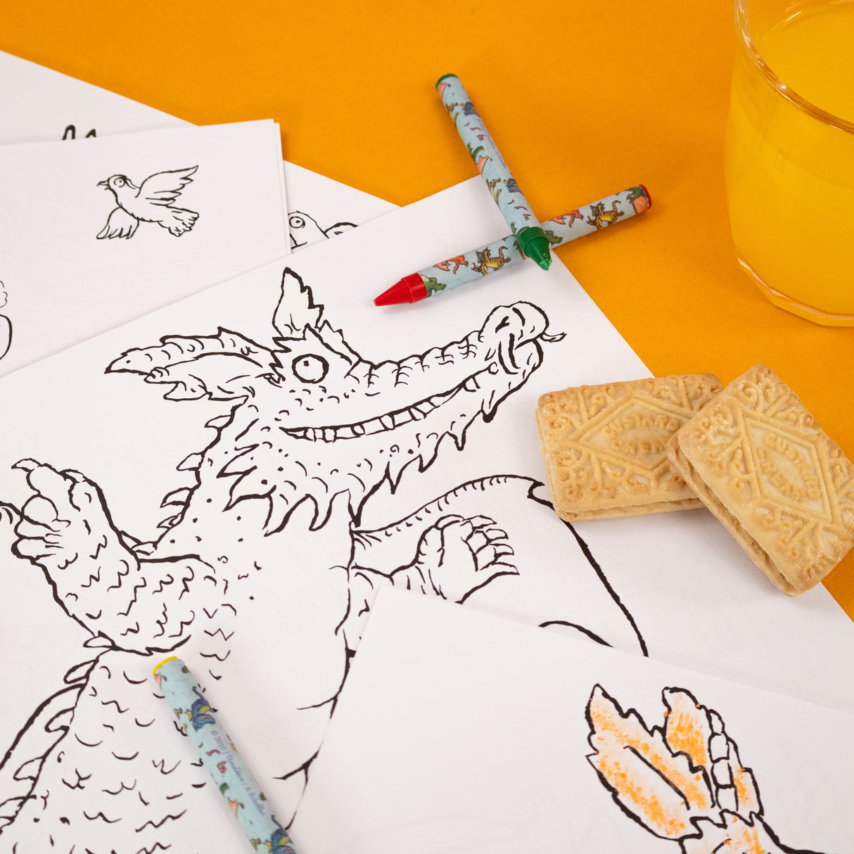 Zog Colouring Set - Crayons & Sticker Activity Kit