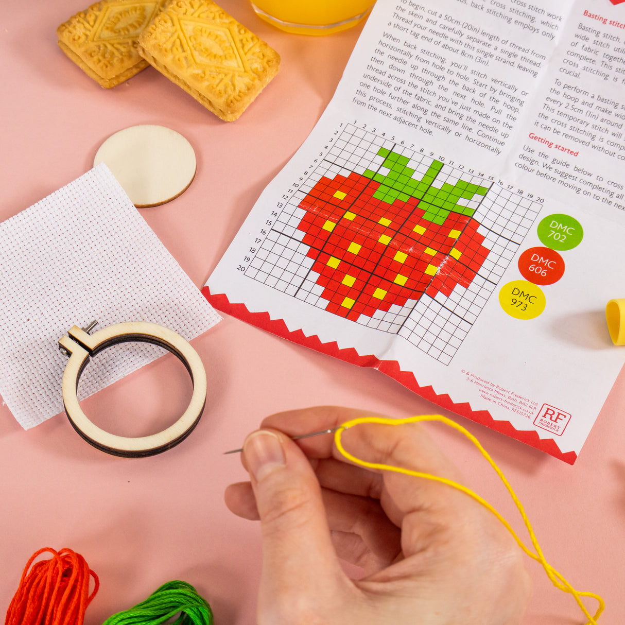Make Your Own Mini Cross Stitch Kit - Strawberry