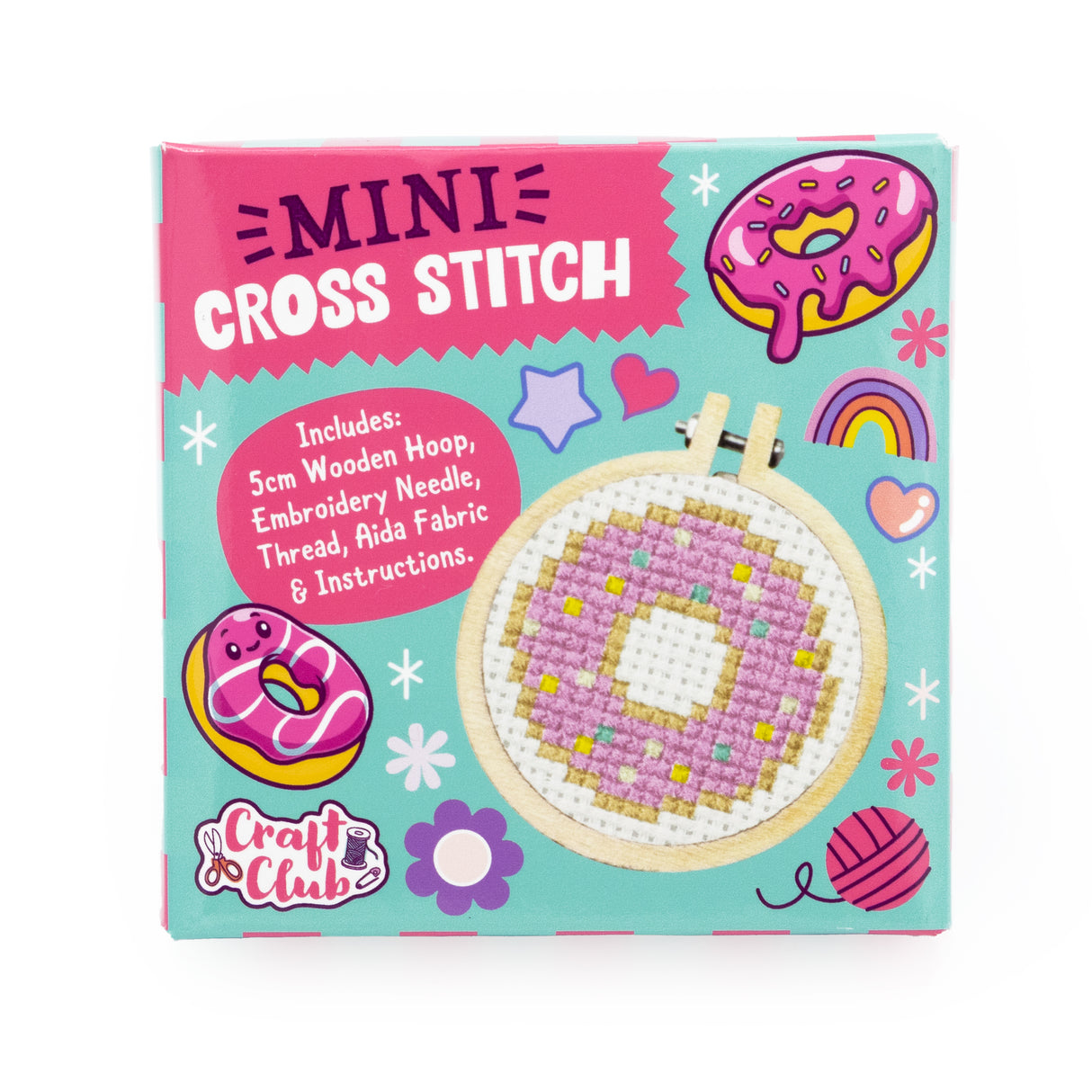 Make Your Own Mini Cross Stitch Kit - Donut