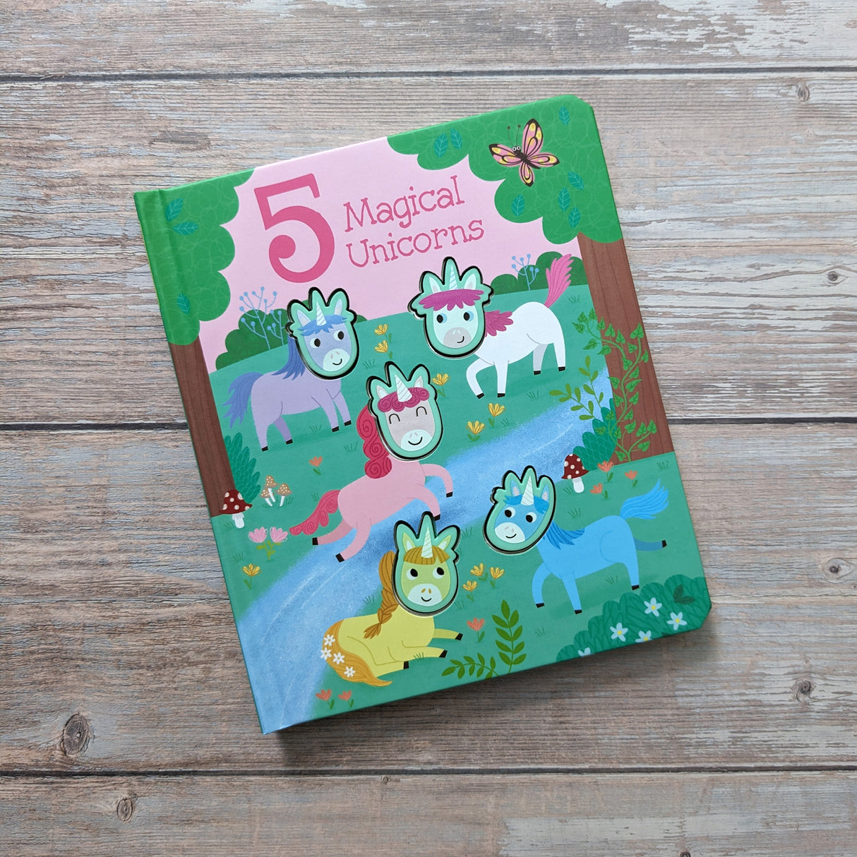 5 Magical Unicorns - Children's Touch & Feel Silicone Book