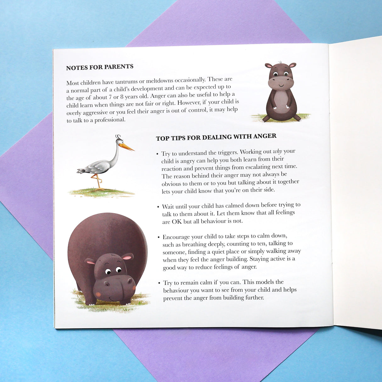 When Hippo Gets Angry - Me And My Feelings Children's Paperback Book