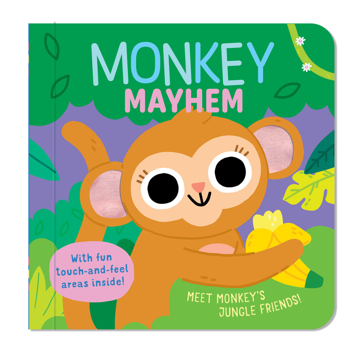 Monkey Mayhem – Touch & Feel Board Book - Jungle Sensory Book