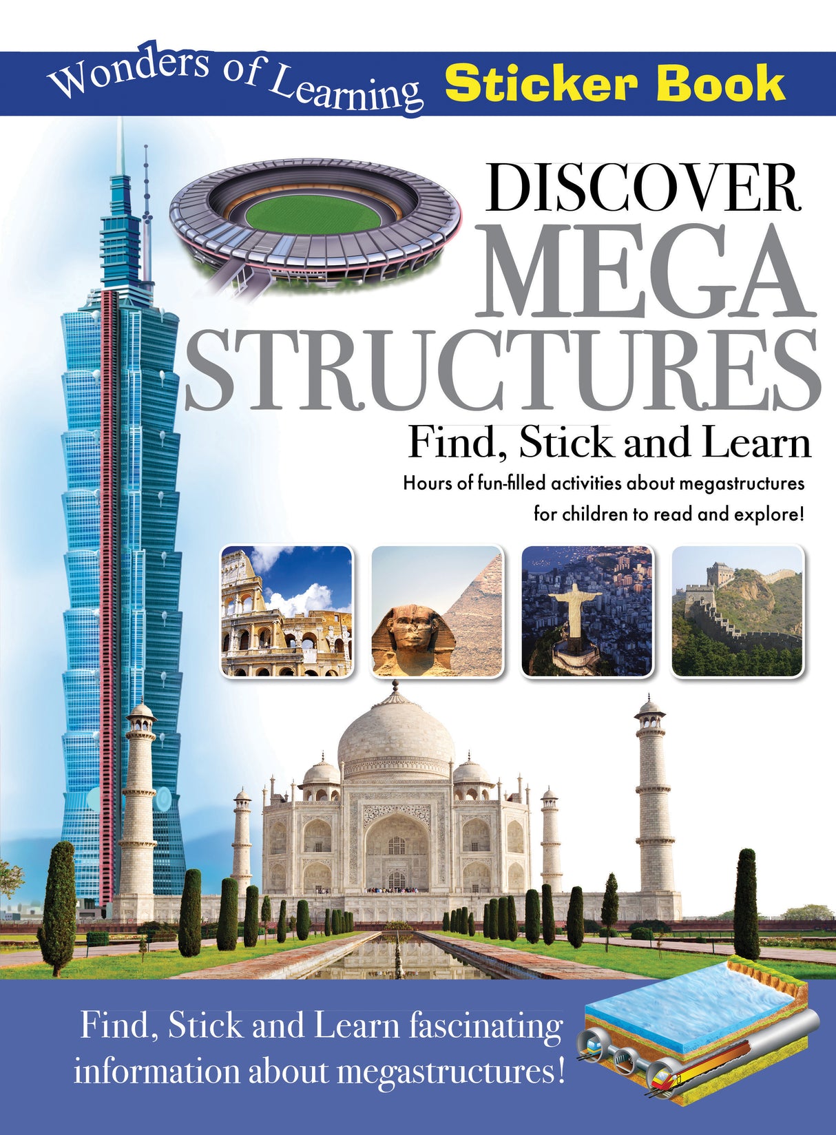Discover Mega Structures Sticker Book - Find, Stick and Learn