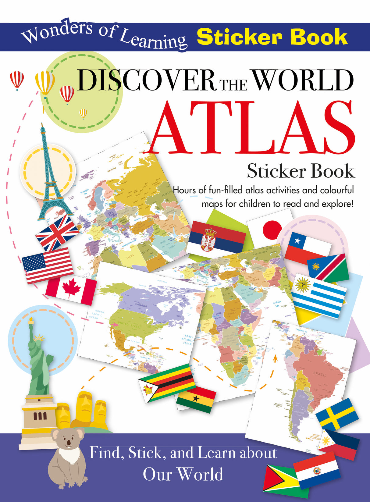 Discover The World Atlas Sticker Book - Find, Stick and Learn