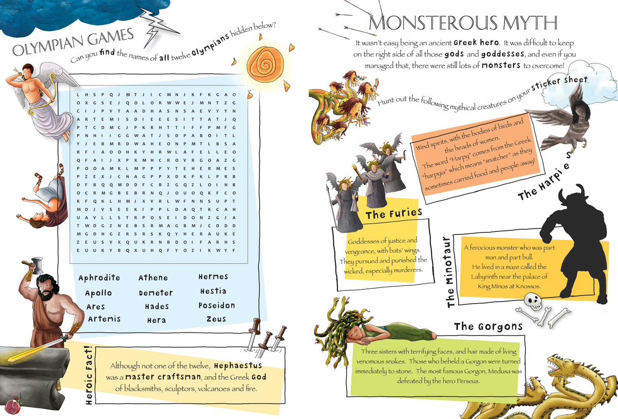 Discover Greek Myths Sticker Book - Find, Stick and Learn