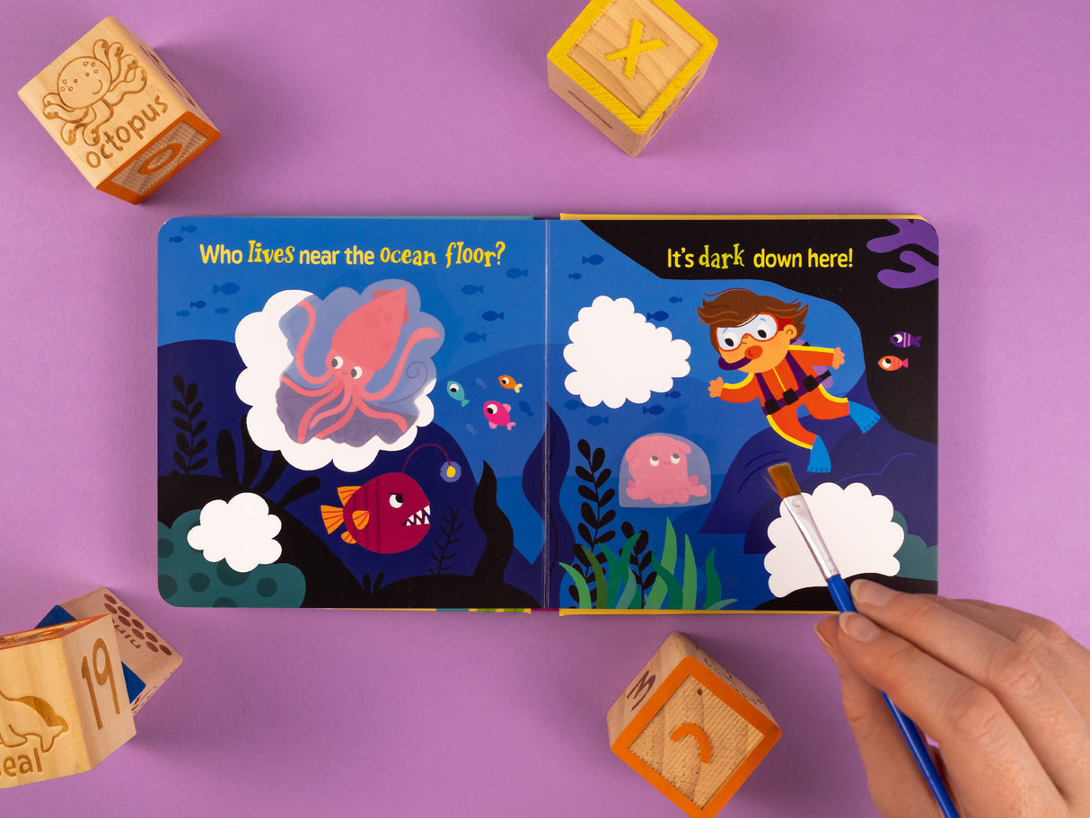 Magic Painting Book – Ocean - Mess-Free Water Reveal Board Book