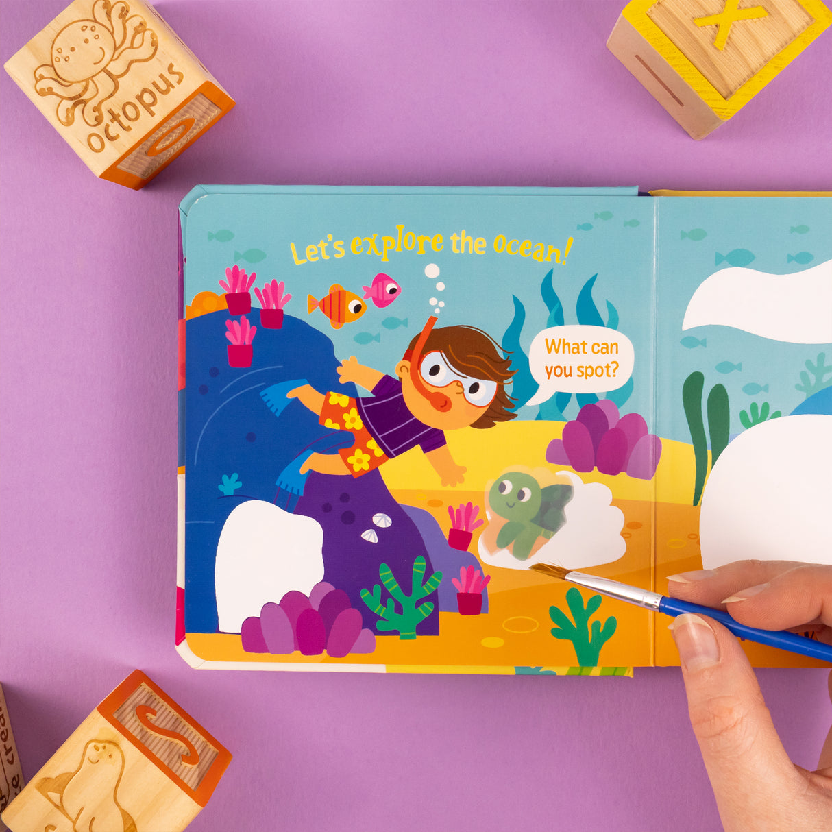 Magic Painting Book – Ocean - Mess-Free Water Reveal Board Book