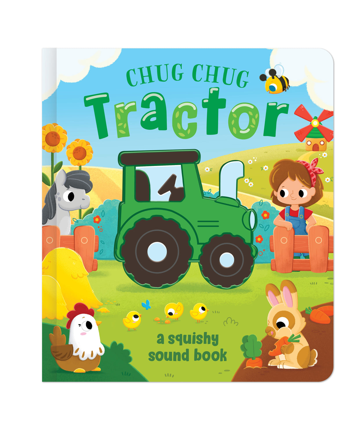 Chug Chug Tractor - Squishy Squeaky Farm Sound Book for Toddlers
