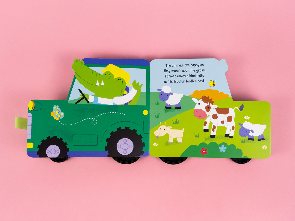 My First Tractor – Chunky Wheeled Board Book for Toddlers – Push-Along Animal Story Book – Ages 3+
