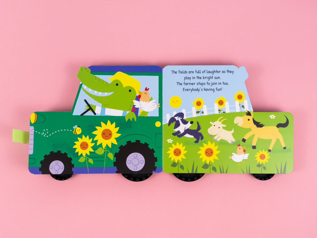 My First Tractor – Chunky Wheeled Board Book for Toddlers – Push-Along Animal Story Book – Ages 3+