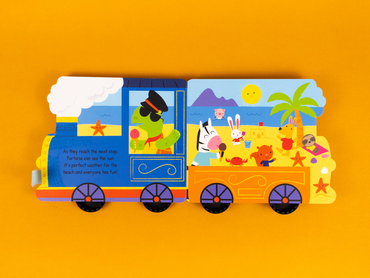 My First Train – Chunky Wheeled Board Book for Toddlers – Push-Along Animal Story Book – Ages 3+