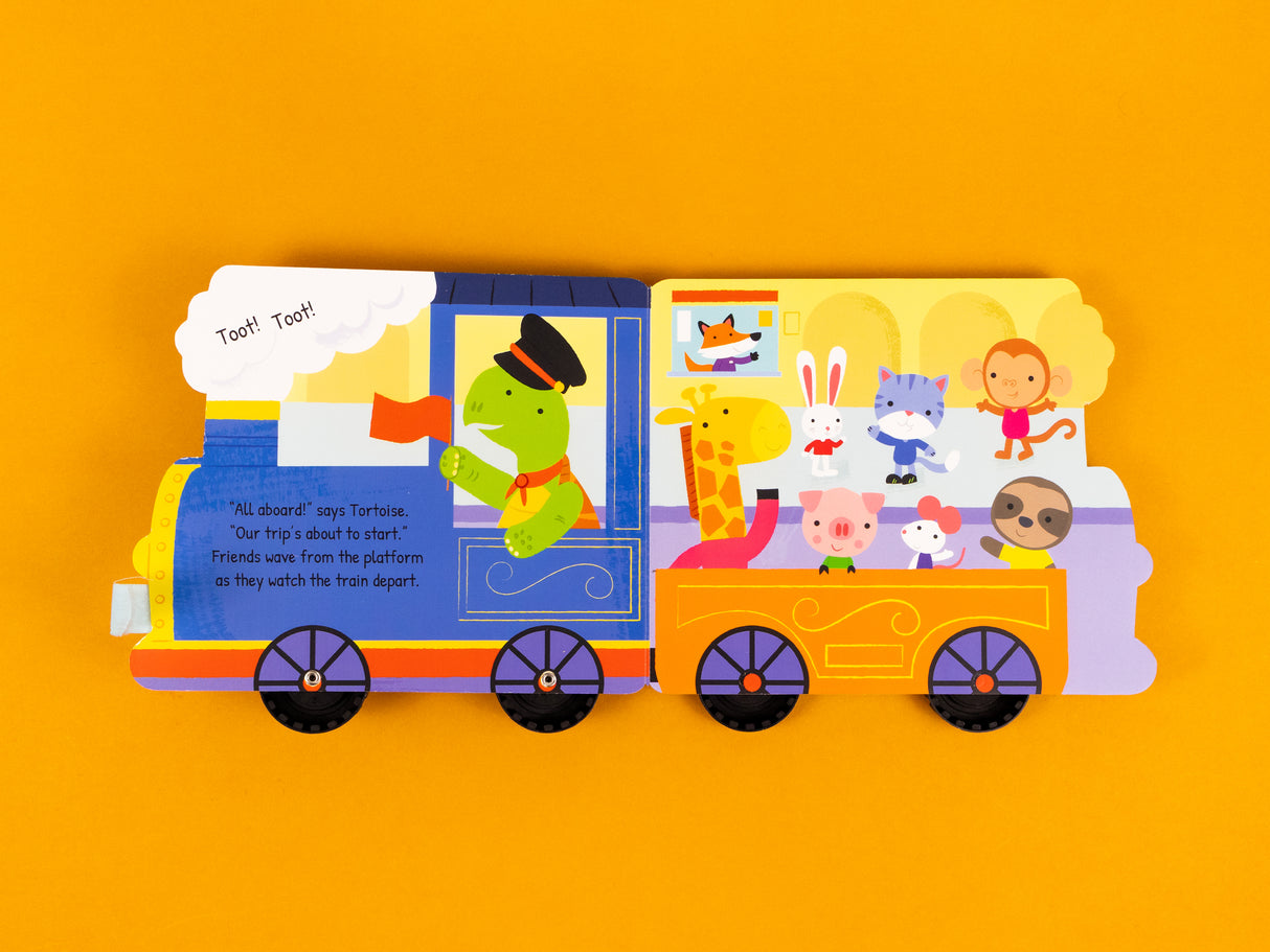 My First Train – Chunky Wheeled Board Book for Toddlers – Push-Along Animal Story Book – Ages 3+