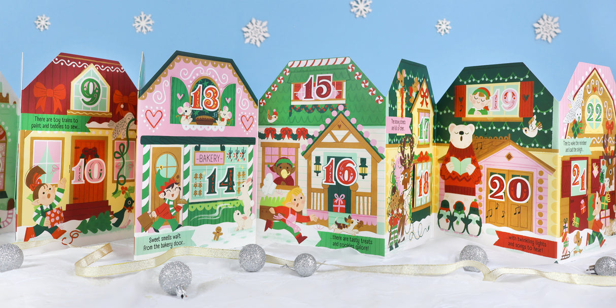 Santa's Village – Children’s Fold-Out Advent Christmas Book