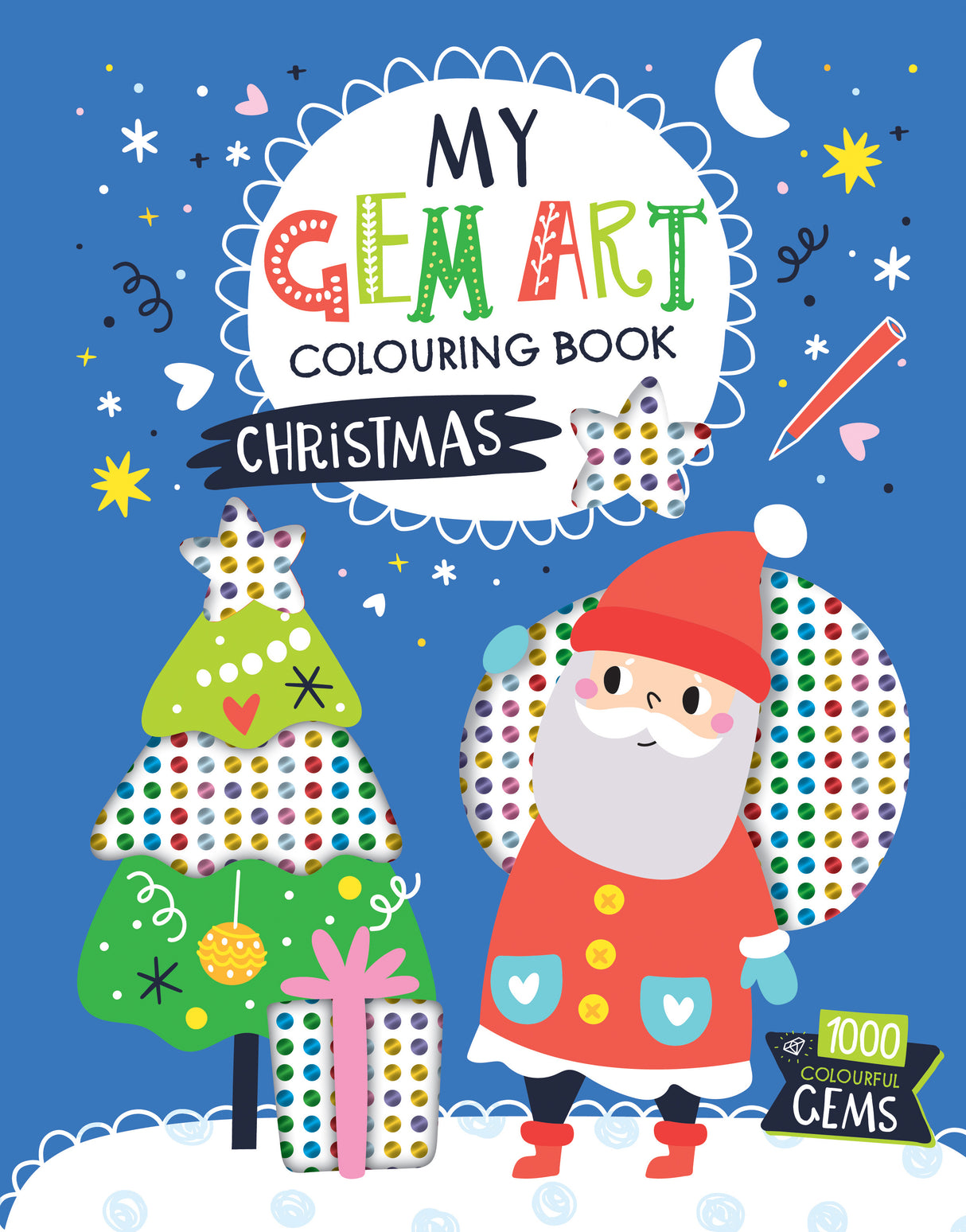 My Gem Art Colouring Book: Christmas - Includes 1000 Coloured Gems