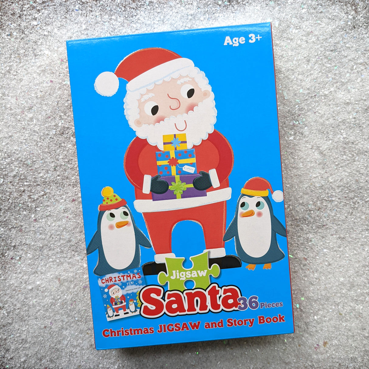 Jigsaw Puzzle & Book Set - Santa