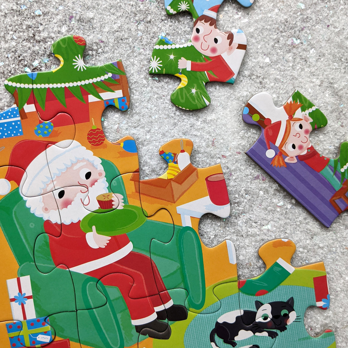 Jigsaw Puzzle & Book Set - Santa