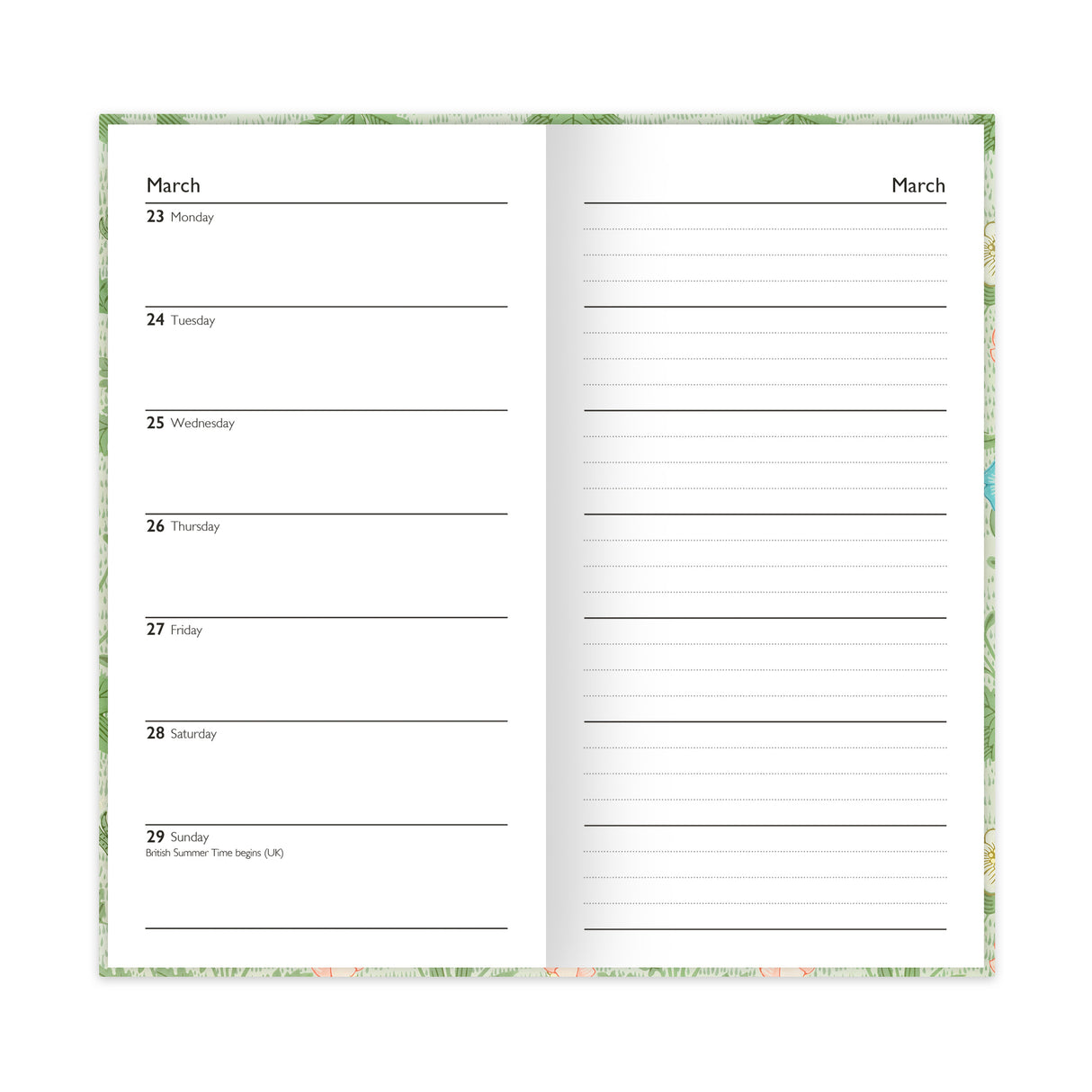 William Morris 2026 Slim Weekly Diary