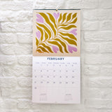 Retro Floral Square Wall Calendar 2027