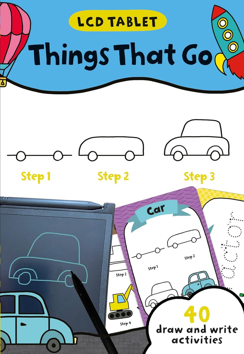 Rob Flashcard Children’s LCD Tablet & Flashcard Set – Things That Go – Robert Frederick