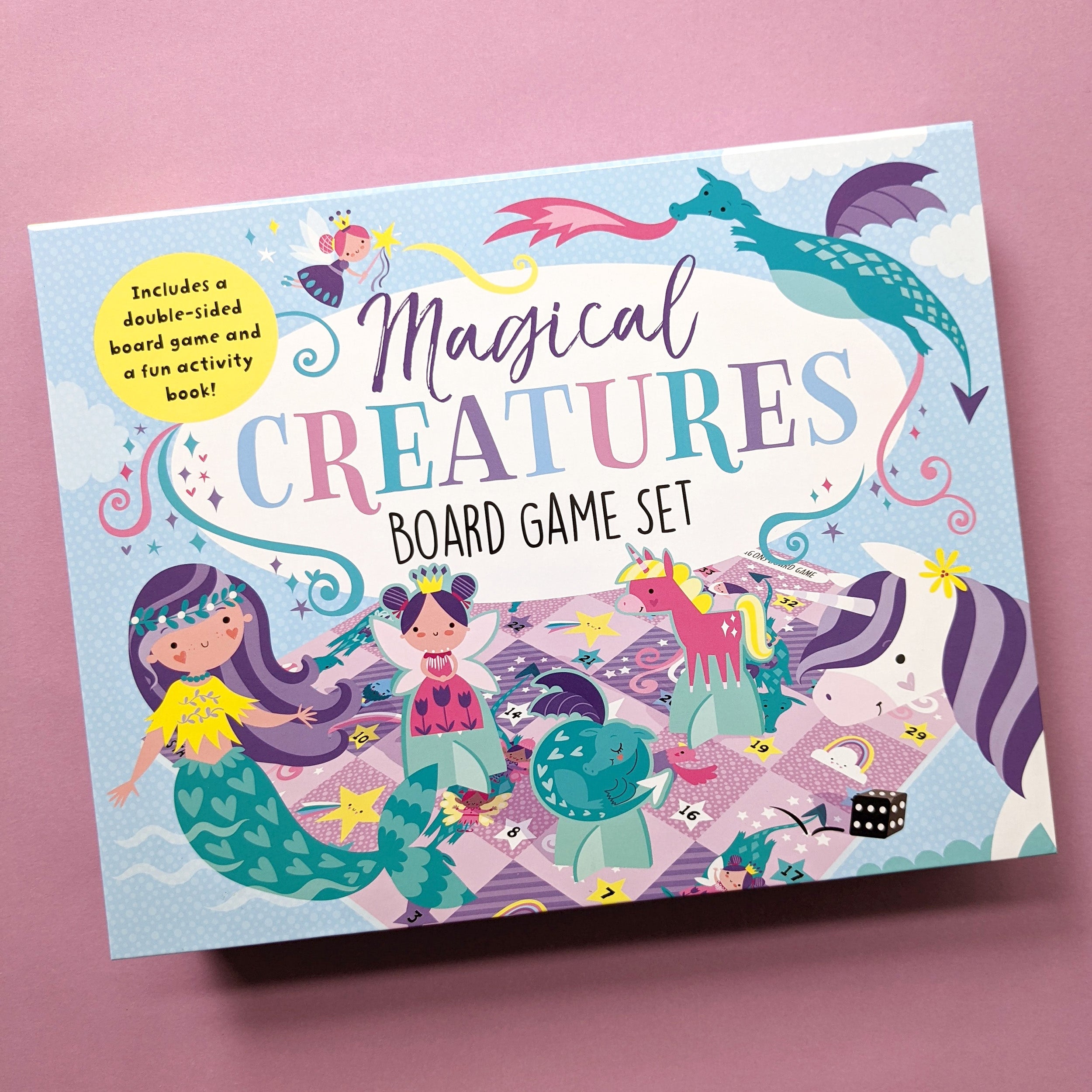 Magical Creatures Board Game Set - Includes 2 Games and Activity