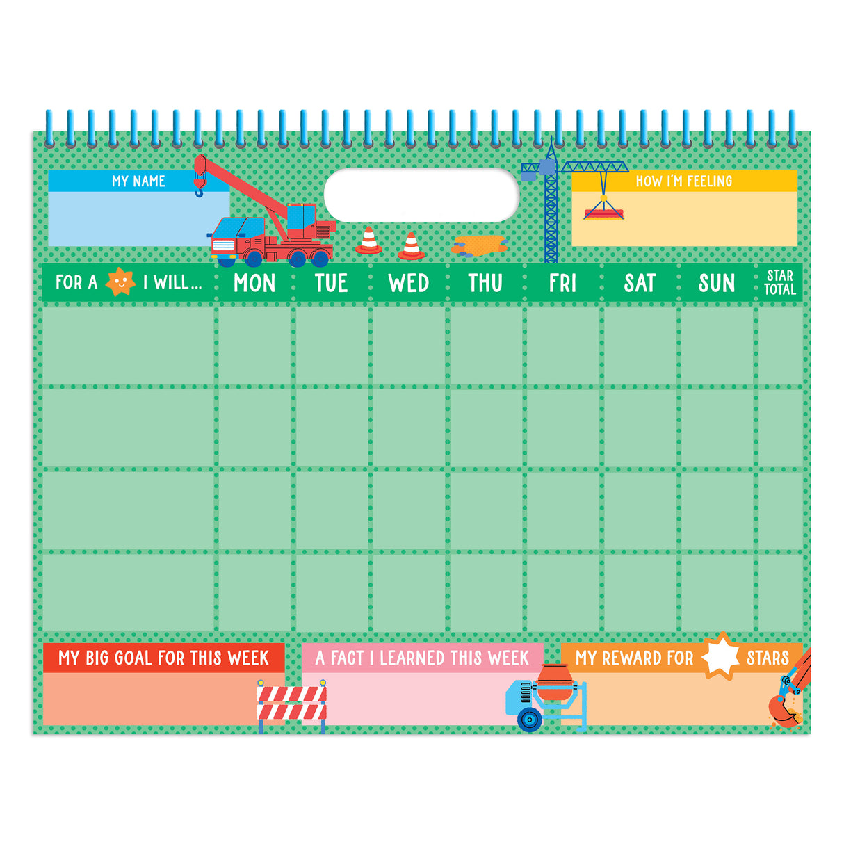 Children's Sticker Reward Chart - Vehicles
