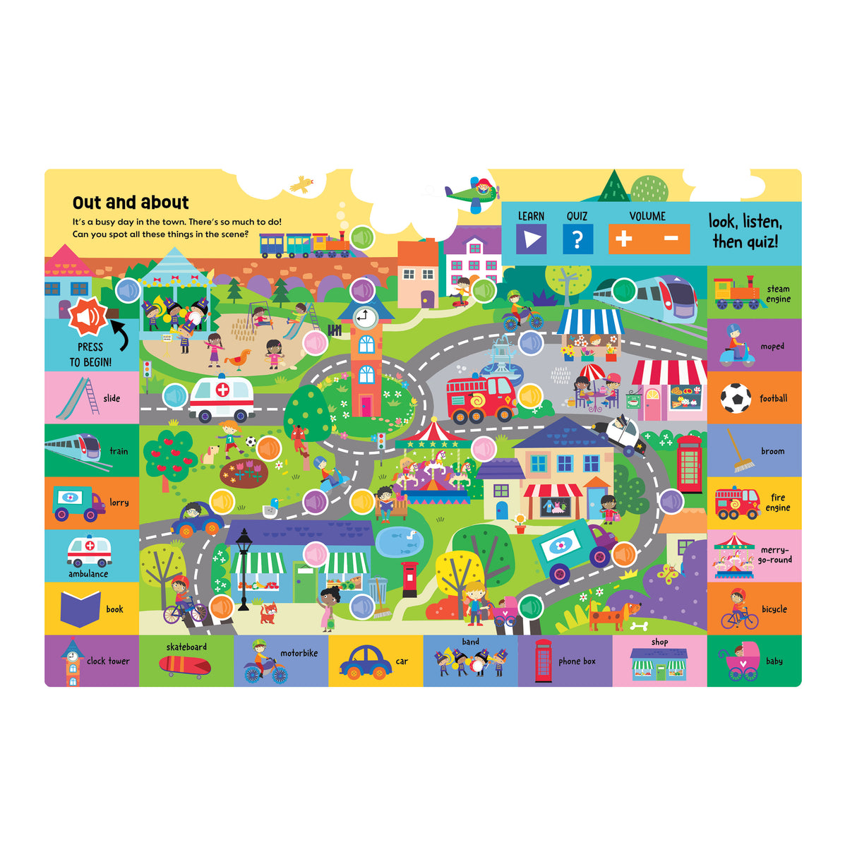Look, Search and Learn First Words Sound  Book - Includes 350 Sounds