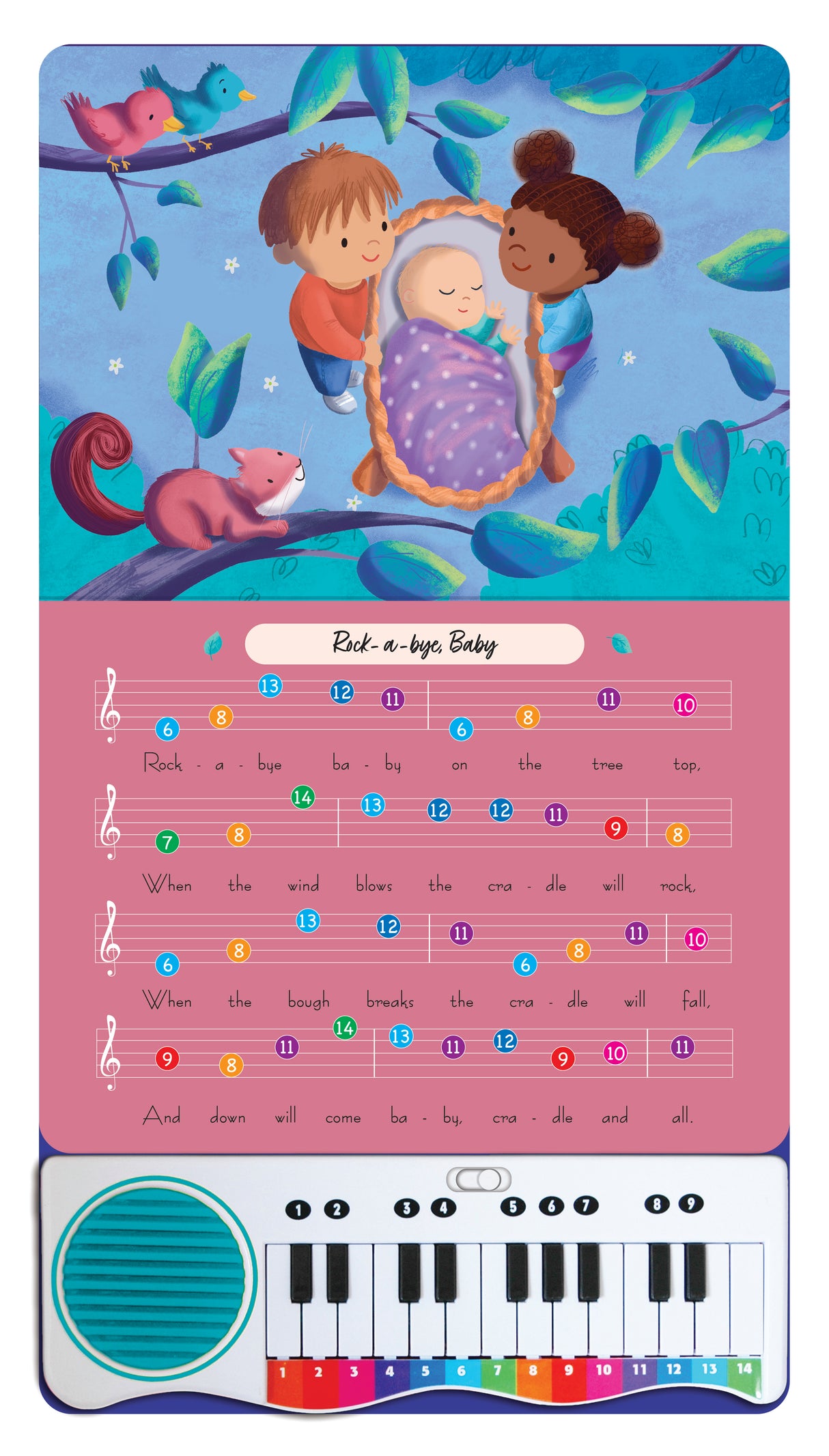 Bedtime Lullaby - Colour-Coded Piano Book