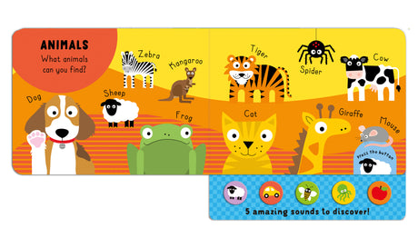 My First Words Squishy Sound Book - 5 Sound Buttons To Press And Play - Great Fun For Children Aged 3 Years Upward