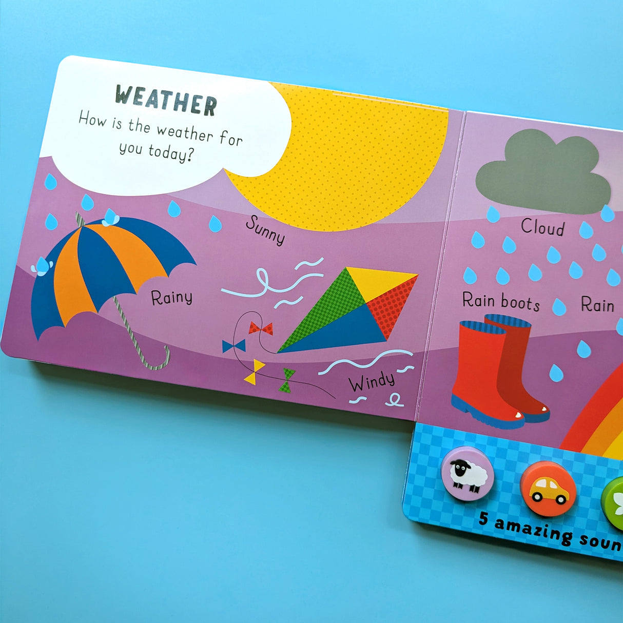 My First Words Squishy Sound Book - 5 Sound Buttons To Press And Play - Great Fun For Children Aged 3 Years Upward