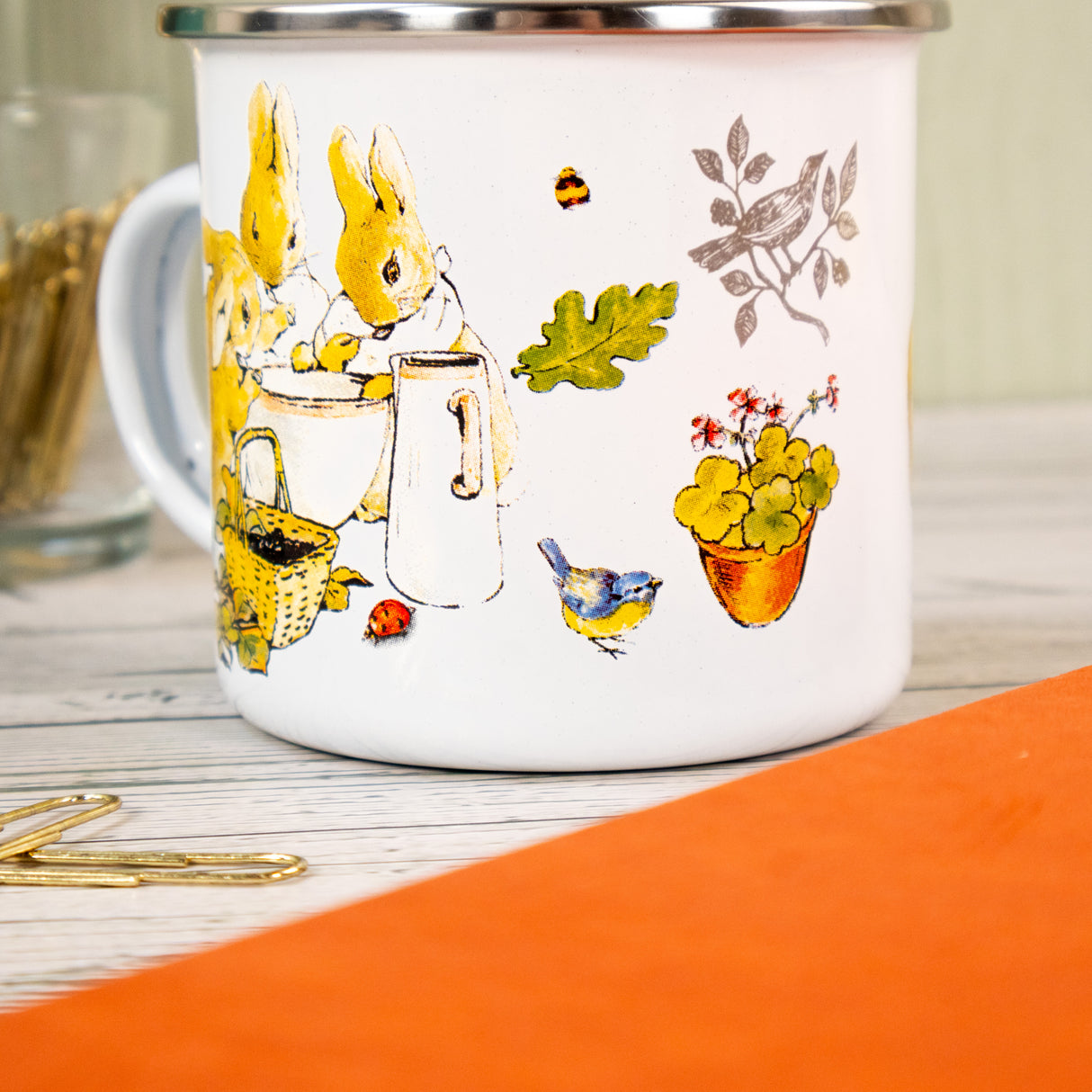 Flopsy Bunnies Enamel Mug - Classic Beatrix Potter Design