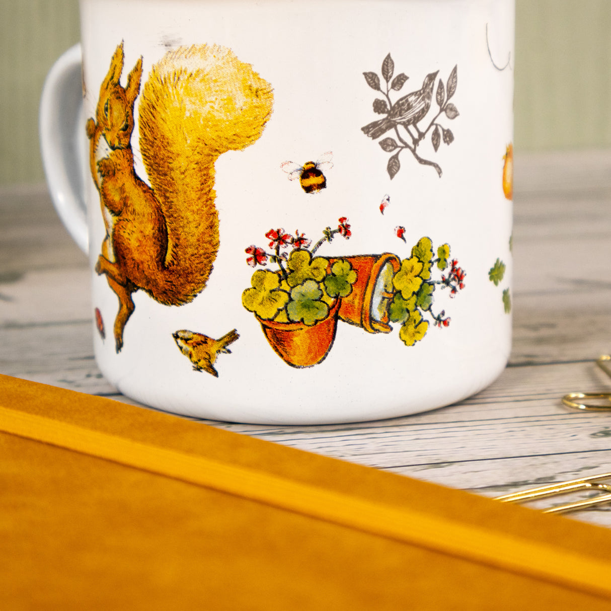 Squirrel Nutkin Enamel Mug - Classic Beatrix Potter Design