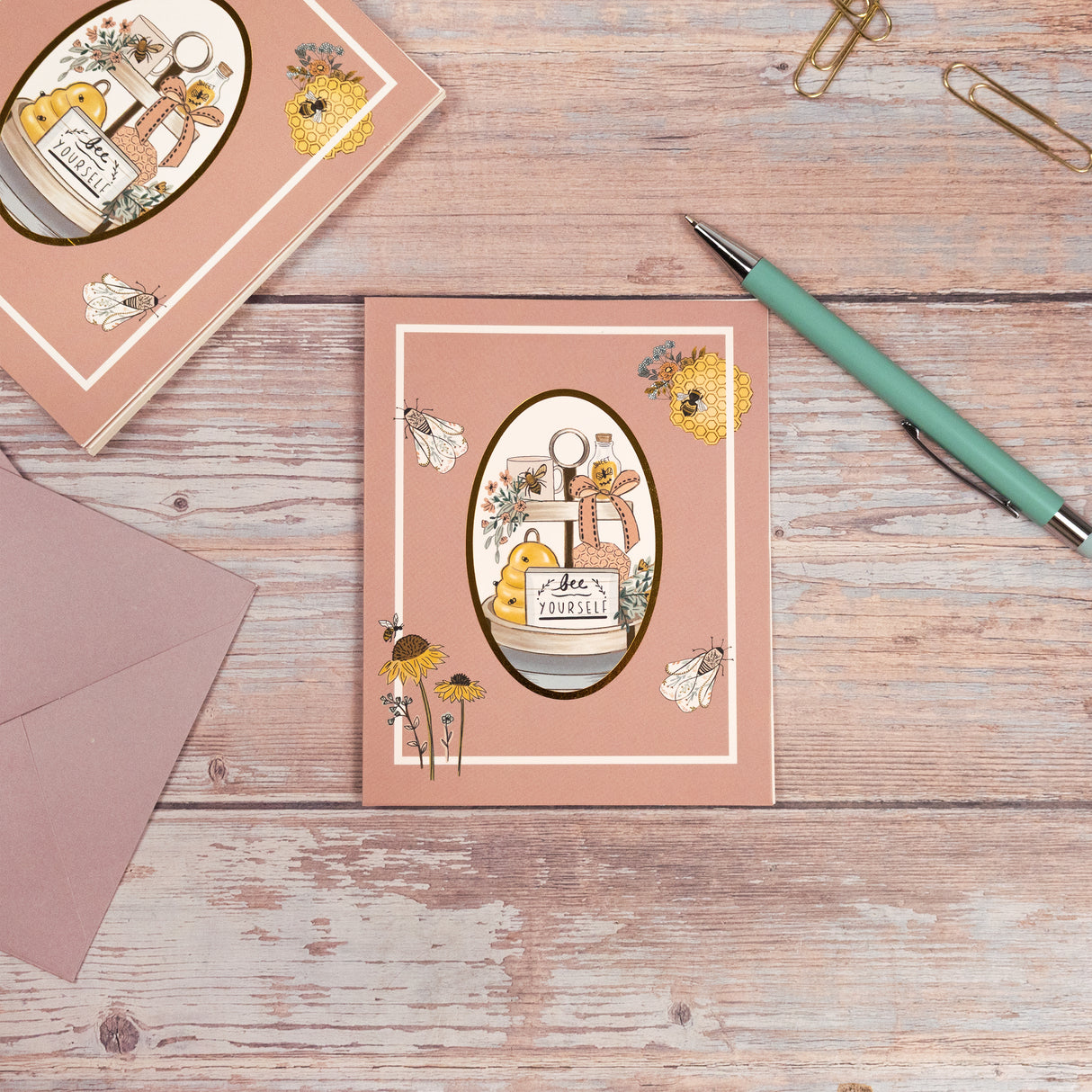 Bee Yourself Notecards, Envelopes & Pen Set