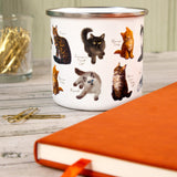 Patricia MacCarthy Cat Design Enamel Mug - Popular Cat Breeds