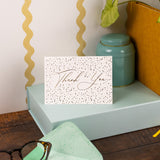 12 Notecards and Envelopes in Gift Box - “Thank You” Spots Design