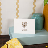 12 Notecards and Envelopes in Gift Box - “Thinking Of You” Flower Bouquet Design